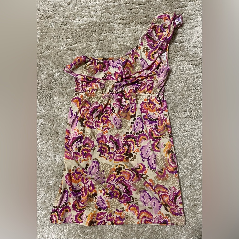 Floral One-Shoulder Dress
